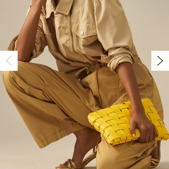 Anthropologie Yellow Woven Crossbody Bag - Picture 4 of 10